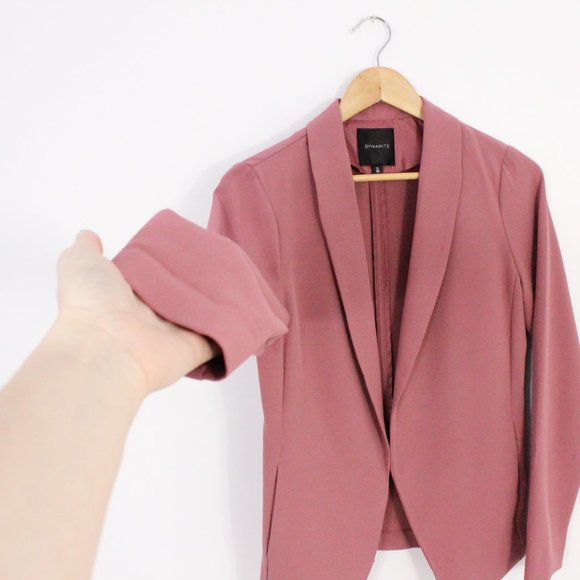Dynamite Dusty Rose Pink Blazer - Picture 5 of 6